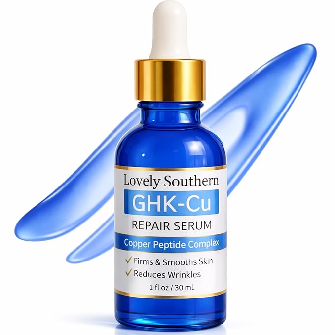 1.5% GHK-Cu Copper Peptides Facial Serum for Building Collagen and Anti-Aging for Fine Lines and Skin Elasticity Small Batch Prodcution - Made and Sourced in the USA 1oz
