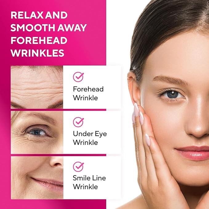 SILKDERMIS Silicone Face and Forehead Wrinkle Patches: Facial Wrinkle Patch for overnight and Smile Line and Under Eye Patches Forehead Wrinkle Treatment