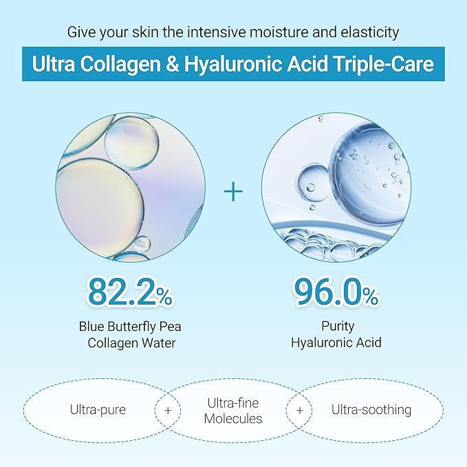 tenzero Watery Hyaluronic Acid PDRN Mask Pack (3 Sheets x 30g), Overnight Hydrogel Mask, Deep Hydrating, Elasticity Enhancing, Soothing For Sensitive Skin with Centella PDRN, Hyaluronic Acid