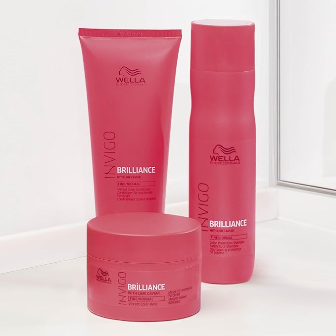 Wella Professionals Invigo Brilliance Shampoo | For Fine/Normal Colored Hair | Intense Color Protection & Maintains Vibrancy | 10.1 Fl Oz