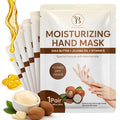BLOOMORA Repairing Hand Mask for Dry Cracked Hands, Hand Masks with Shea Butter, Jojoba Oil & Vitamin E, Moisturizing Gloves, Skin Care Gifts for Women & Men, Self Care Gifts for Women (6 Pairs)