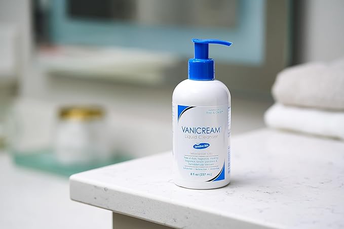 Vanicream Liquid Cleanser - 8 fl oz – Unscented, Gluten-Free Formula for Sensitive Skin (Pack of 2)