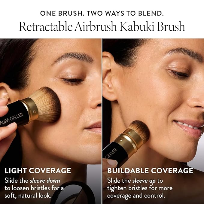 LAURA GELLER NEW YORK Award-Winning Baked Balance-n-Brighten Color Correcting Powder Foundation - Toffee - Buildable Light to Medium Coverage - Demi-Matte Natural Finish