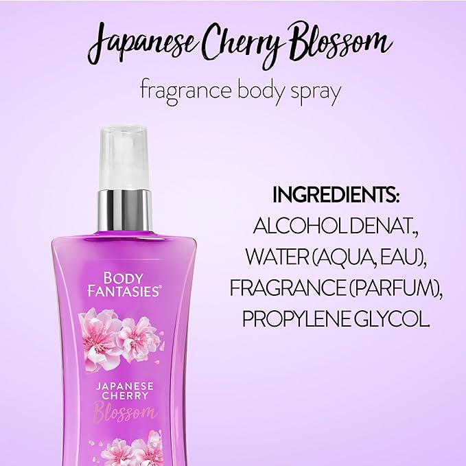 Body Fantasies Body Spray Holiday Gift Set for Her - 3 Piece Lovely Scents Sampler, Perfect for Stocking Stuffers