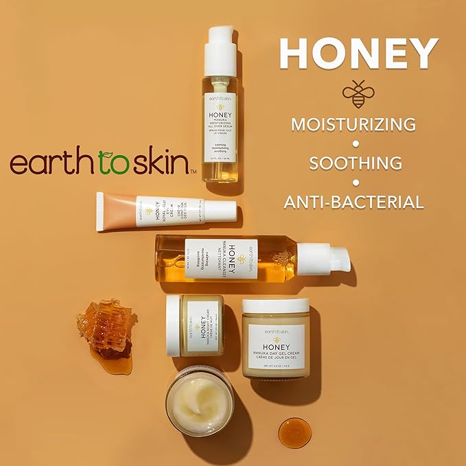 Earth To Skin Manuka Honey Facial Cleanser for Sensitive Skin - Hydrating Manuka Honey Face Wash with Glycerin - Gentle Daily Face Cleanser That Cleans Without Drying - Sulfate Free Formula - 5 Fl Oz