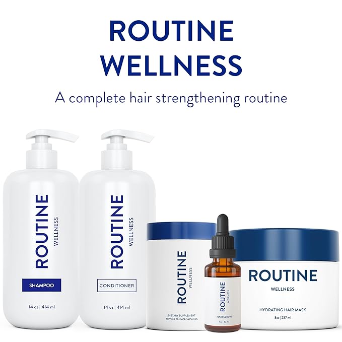Routine Wellness Anti-Thinning Deep Conditioner for Thinning Hair to Reduce Breakage - CLINICALLY TESTED Formula with DHT Blockers Saw Palmetto, Nettle Oil - Orchid & Apricot Conditioner