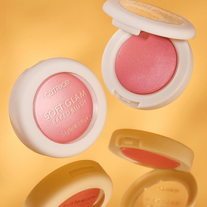 Catrice Soft Glam Baked Blush | Luminous, Lightweight Powder for Buildable Color | Vegan & Cruelty Free (010 | On Cloud Pink)