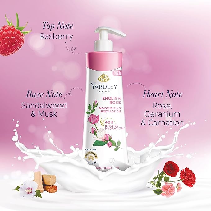 YARDLEY LONDON - English Rose Moisturizing Body Lotion 400 ml