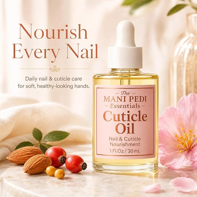 Nourishing Cuticle Oil enriched with Jojoba Oil, Vitamin E & Sweet Almond Oil. Manicurist's Choice for Healthy, Nourished Nails & Cuticles – 1 Fl Oz