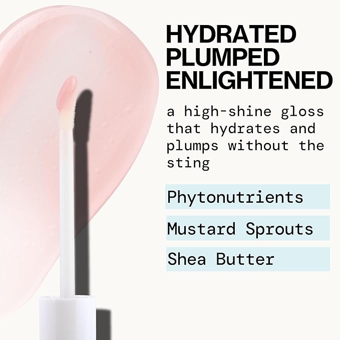 Pacifica Plumping Lip Gloss – Berry Juice Flavored No-Sting Lip Plumper for Fuller, Hydrated Lips, Non-Sticky Volumizing Shine with Shea & Jojoba, Natural Berry Flavor, Vegan & Cruelty-Free 0.14oz