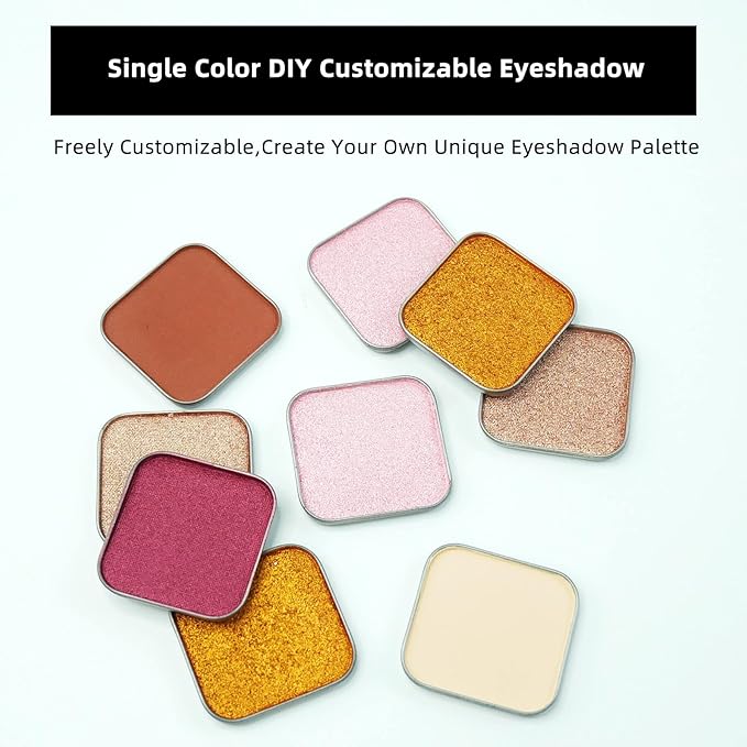 Ivory Matte Single Eyeshadow Refill, Natural Nude Shade for No-Makeup Look, Long-Wear Everyday Essential, Blendable Base Color,Palette Refill (Ivory Elegance)