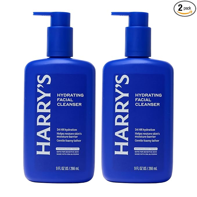Harry's Hydrating Facial Cleanser for Men - (2 Pack) 9 fl oz - Men's Face Wash for Sensitive Skin