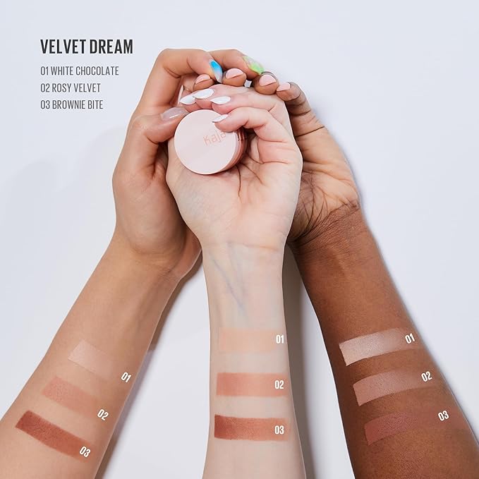 Kaja Beauty Bento Collection - Bouncy Eyeshadow Trio | Burnt Sandy Brown Tones, Travel Size, 13 Velvet Dream, 2019 Allure Best of Beauty Award, 0.03 Oz