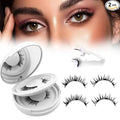 Meylora Magnetic Lashes,2026 New Magnetic Eyelashes with Applicator Natural Look,No Glue Needed Reusable Eyelashes Kit for Women(02+04)