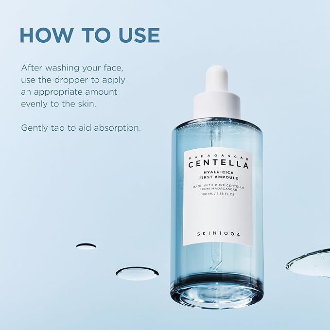 SKIN1004 Hyalu-Cica First Ampoule, Korean Serum for Face with Hyaluronic Acid & Centella, Facial Ampoule Serum for Deep Moisture, Lightweight Centella Ampoule, Korean Skin Care, 1.69 fl.oz /50ml