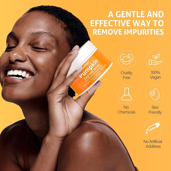 RIHAKO Easter Gifts for Women Pumpkin Enzyme Face Mask Skincare| Brightening Exfoliating Facial Mask For Dead Skin,Dullness Dark Spots, Uneven Skin Tone,Large Pores and Brightens Skin