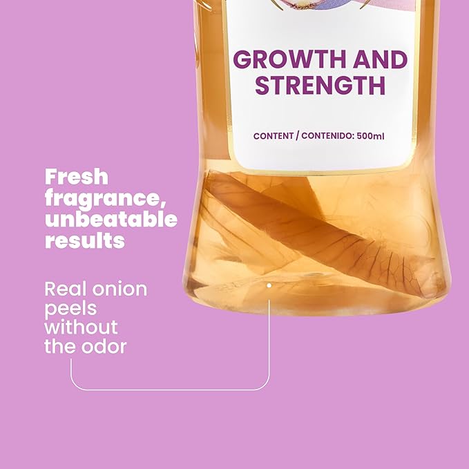 ANYELUZ Onion Shampoo – Natural, Odorless Formula, Reduces Oil, Ideal for All Hair Types, Salt and Paraben Free