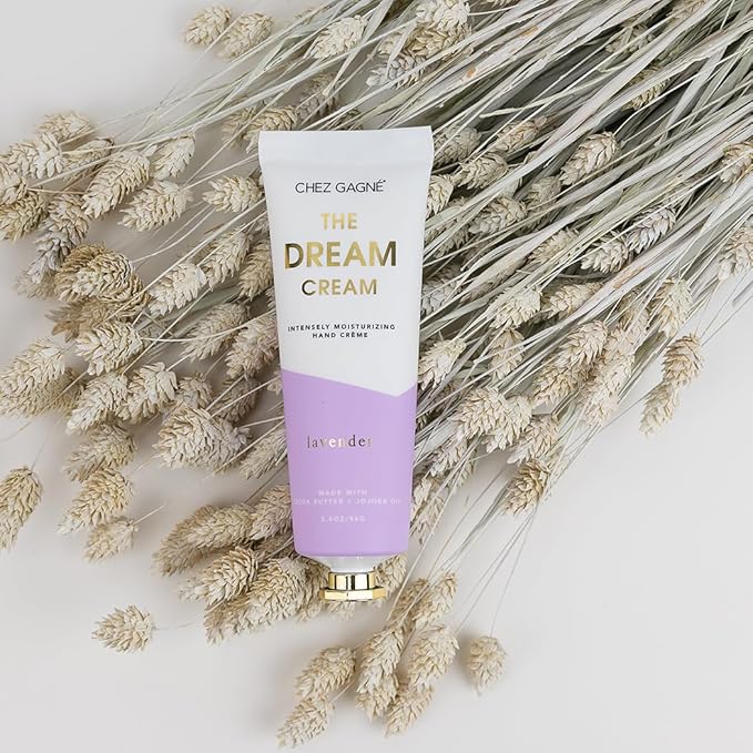 Vegan Hand Cream for Dry Hands - The Dream Cream - Lavender 3.4oz Non-Greasy Moisturizing Lotion - Made in California - Paraben, Sulfate & Phthalate Free - Self Care Gift - Mother's Day - Gift for Mom