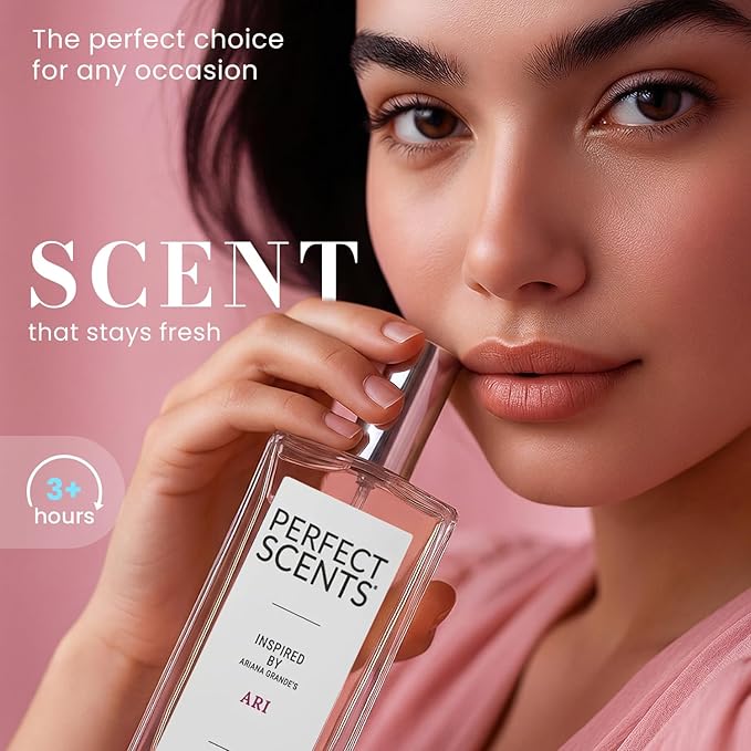 Perfect Scents Fragrances, Inspired by Arian.a Grande’s A.ri, Women’s Eau de Toilette, CLEAN, Vegan, Paraben-Free, Phthalate-Free, Never Tested on Animals, 3.4 Fluid Ounces