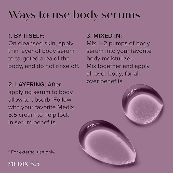 MEDIX Anti Aging Body & Face Serum 3PC Bundle | 10% AHA Exfoliating Serum + 3% Hyaluronic Acid Hydrating Serum + 20% Vitamin F Body Oil Enhancing Daily Skin Care Routine