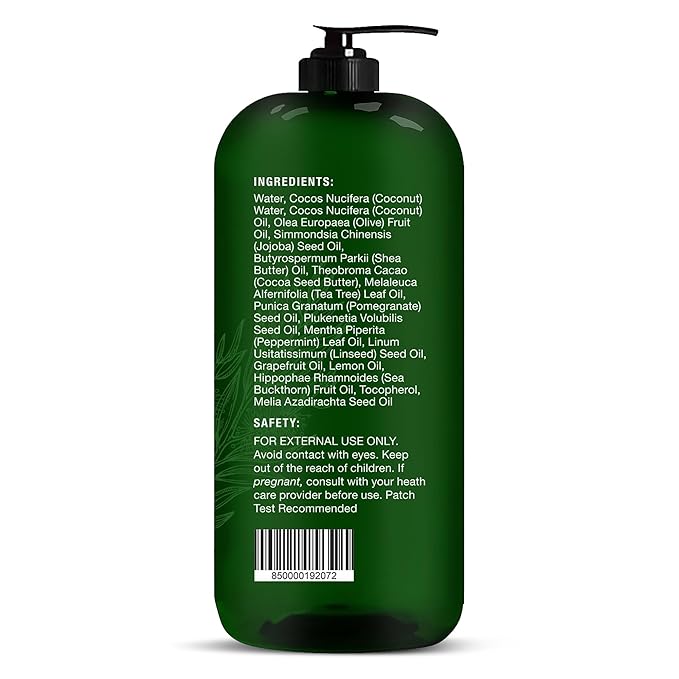 Majestic Pure Tea Tree Body Wash - Formulated to Combat Dry, Flaky Skin - Soothes, Nourishes and Moisturizes Irritated, Chapped, Problem Skin Areas - (Packaging may Vary) -16 fl. oz.