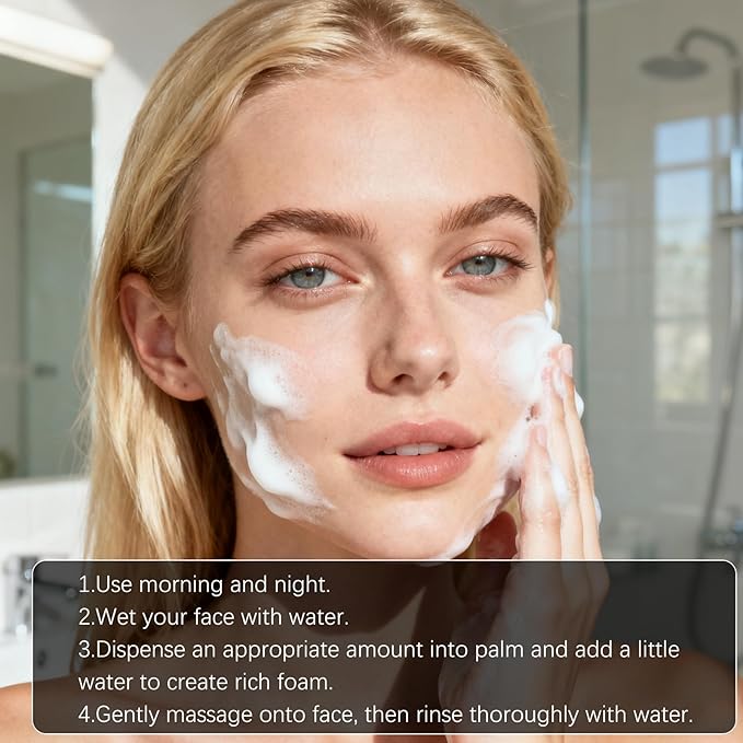 Aspira Joyslotic Amino Acid Facial Cleanser for Dry & Sensitive Skin, Gentle Hydrating Face Wash with Magnolia Oil & Plant Extracts, Fragrance-Free, Sulfate-Free, 4.23 fl oz