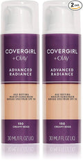 COVERGIRL Advanced Radiance Age Defying Foundation Makeup Creamy Beige, 1 oz (Pack of 2)