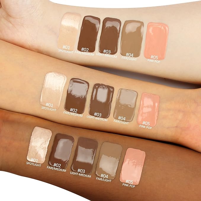 Anglicolor Highlight Beauty Wand,Liquid Highlighter Wand For Luminous, Lightweight, Smooth, Liquid Highlighter Makeup Stick 3D Sparkling Effect, Vegan & Cruelty-Free (01#SPOTLIGHT,12ML)