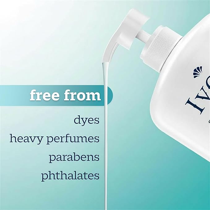 Ivory Body Wash, Designed for the Whole Family, Gentle Formula, Free of Dyes Heavy Perfumes Parabens Phthalates & Silicones, Designed for Skin's pH, Fragrance-Free, 35 oz