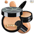 Mushroom Head Air Cushion CC Cream - Tattoo Cover up BB Cream Foundation Makeup Moisturizing Concealer Long-Lasting, Cushion Foundation Full Coverage Self Adjusting (2 PCS Medium)