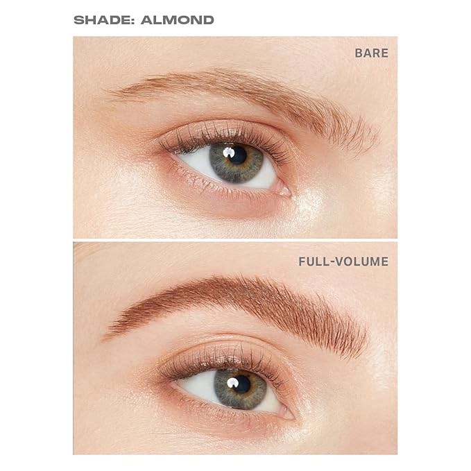 Morphe Brow Tease Eyebrow Gel Mousse - Volumizing Brow Gel to Tint, Thicken & Shape with 100% Natural Bamboo Fibers - Enriched with Conditioning Coffee Seed Oil - Almond (0.16 fl oz)