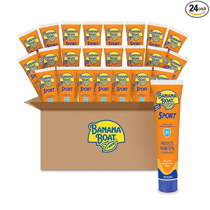 Banana Boat Sport Ultra SPF 30 Sunscreen Lotion, 1Fl Oz, Travel Size, Oxybenzone Free, Sunblock Lotion