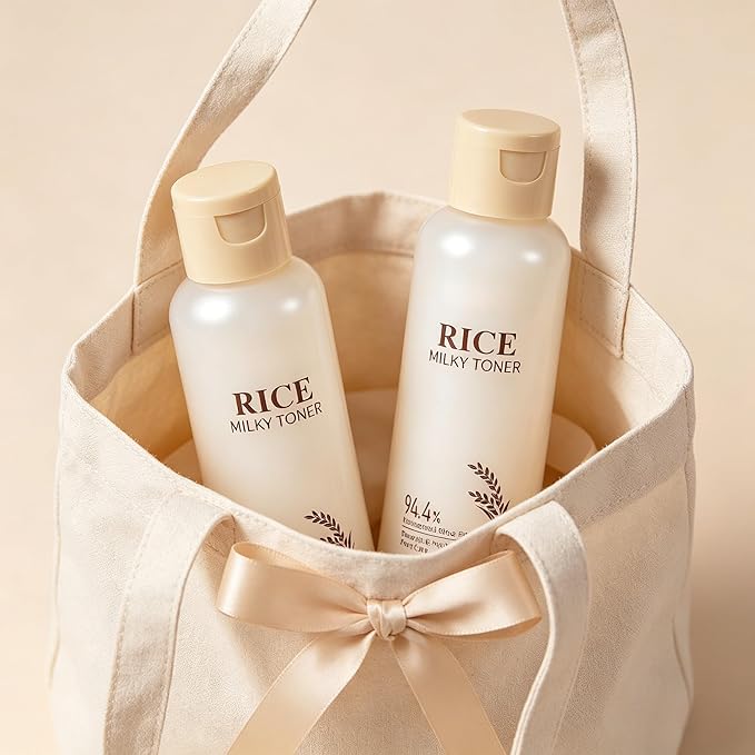 Rice Toner, Natural Rice Essence, Rice Water Deep Hydration, Non-Greasy, Soothing & Moisturizing Facial Toner, Korean Skin Care Toner Suitable for All Skin Types 100ml (3.38fl.oz.)