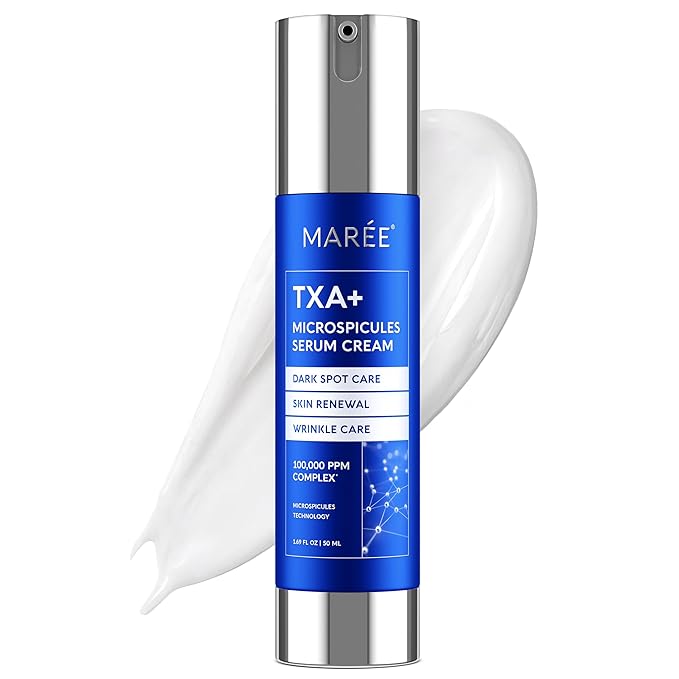 MAREE TXA Tranexamic Acid Serum Cream with Microspicules 100,000 PPM Complex - Alpha Arbutin Cream - Face Crema para Manchas Oscuras en la Cara