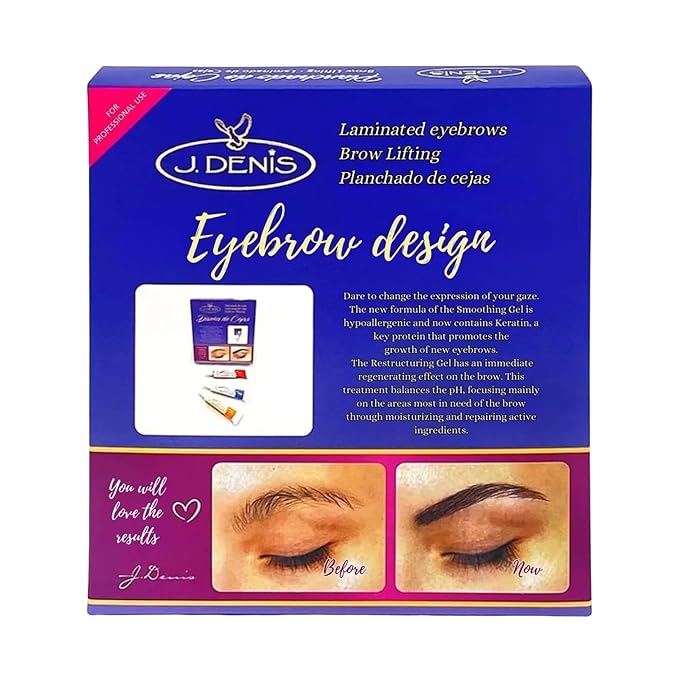 J. Denis Lamination Kit for Professional Brow Styling - Includes Brow Pencil and Eyebrow Glue for Perfectly Styled and Defined Brows