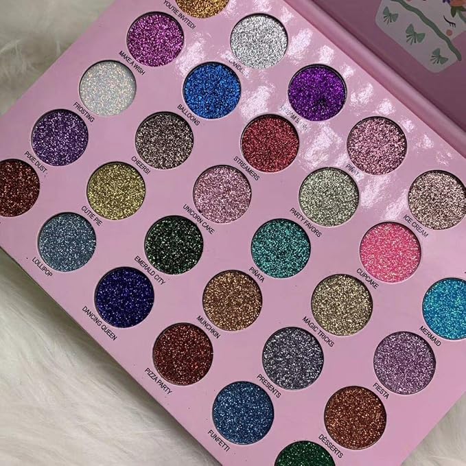 Long Lasting Glitter Eyeshadow Palette Makeup 30 Colors High Pigment Shining Shimmer Eye Pressed Powder Cosmetics Beauty Party