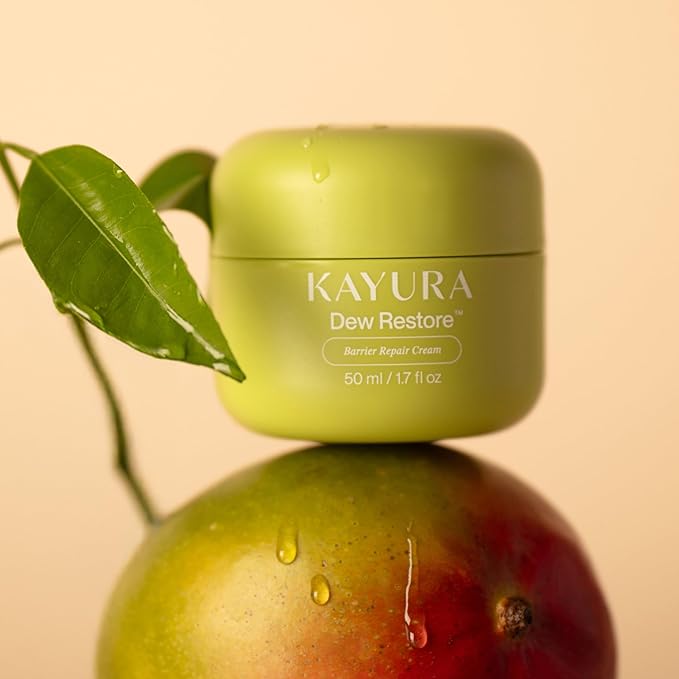 Kayura Dew Restore Barrier Repair Cream for Dry & Sensitive Skin | Long-Lasting Hydration Moisturizer | Ceramides & Peptides | Calming & Nourishing Face Cream | (50 ml / 1.7 Fl Oz)