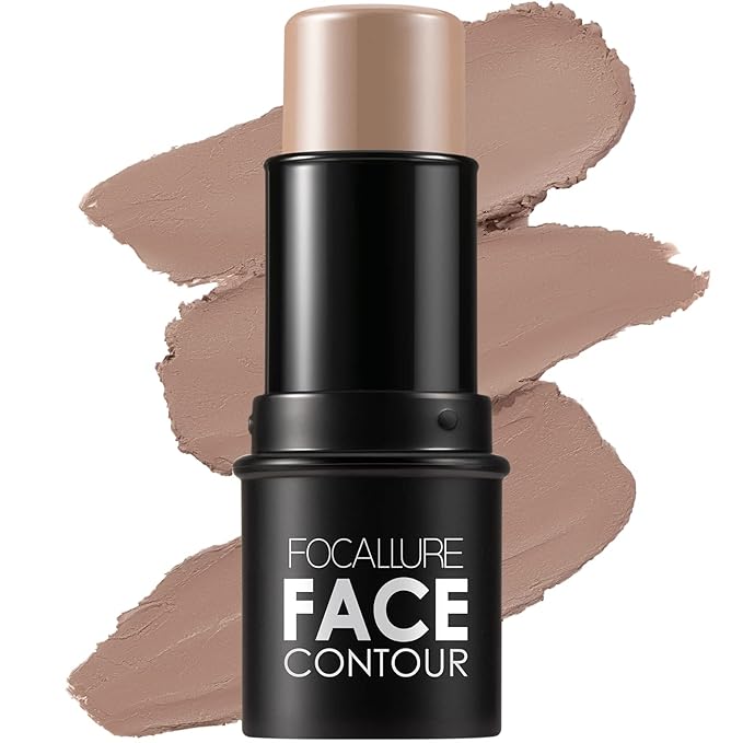 FOCALLURE Cream Contour Stick, Matte Bronzer Stick, Professional Face Shaping & Contouring Stick Makeup, Easy to Apply with Buildable Coverage, Long Lasting & Sweatproof, TORTILLA
