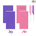 38Pcs Bendable Hair Curlers with Steel Pintail Comb - Foam Twist Rollers for Heatless Curls on All Hair Lengths