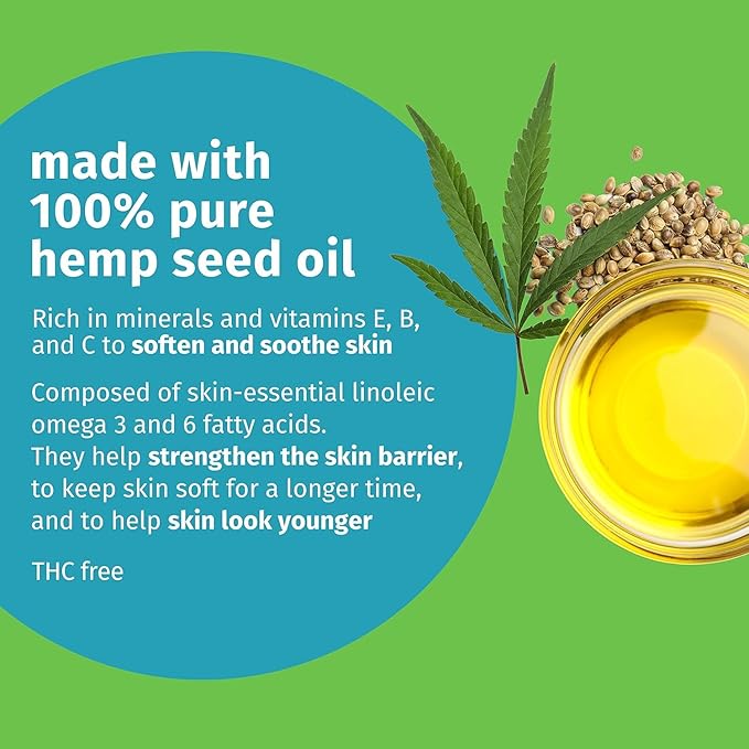 Hempz Body Wash - Original Floral & Banana - Hydrating for Sensitive Skin, Scented, Exfoliating with Shea Butter, Pure Hemp Seed Oil, and Algae for Sensitive Skin - 17 fl oz