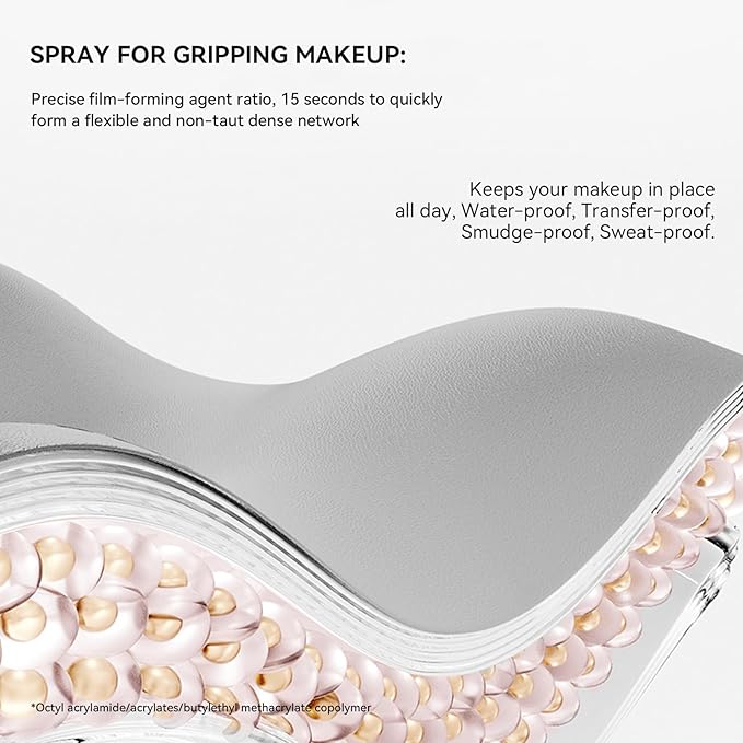 KISSIO Makeup Setting Spray,Long Lasting Setting Mist for 16HR Makeup Wear,Lightweight,Hydrating and Soothing,Fine Mist,Natural Finish for All Skin Type,2.7 FL OZ