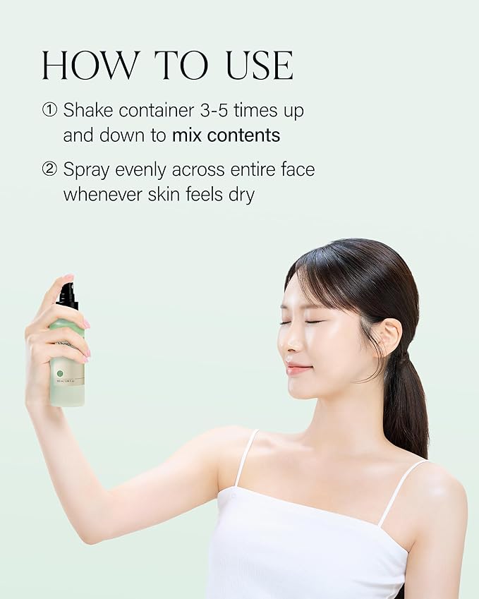About Me SOOP Calming Bi-Phase Aqua Mist – 80.4% Jeju Cypress Water Fine Mist Face Spray, 2-Layer Hydrating Spray with Centella & Tea Tree, Vegan Makeup Setting Spray for All Skin Types, 4.23 fl oz
