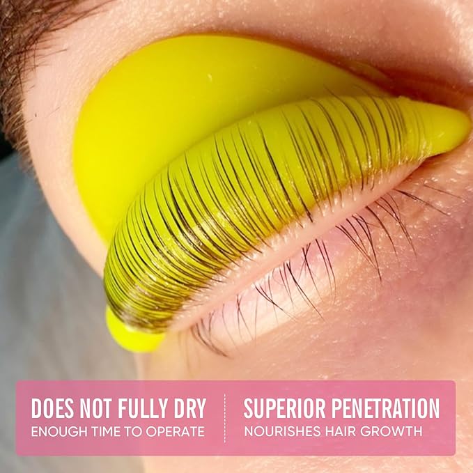 Lash Lift Glue Korean Lash Lift Balm Glue Eyelash Perm Balm Fruit Flavor Lifting Curling Gel for Lash Perm Kit 10g (Peach)