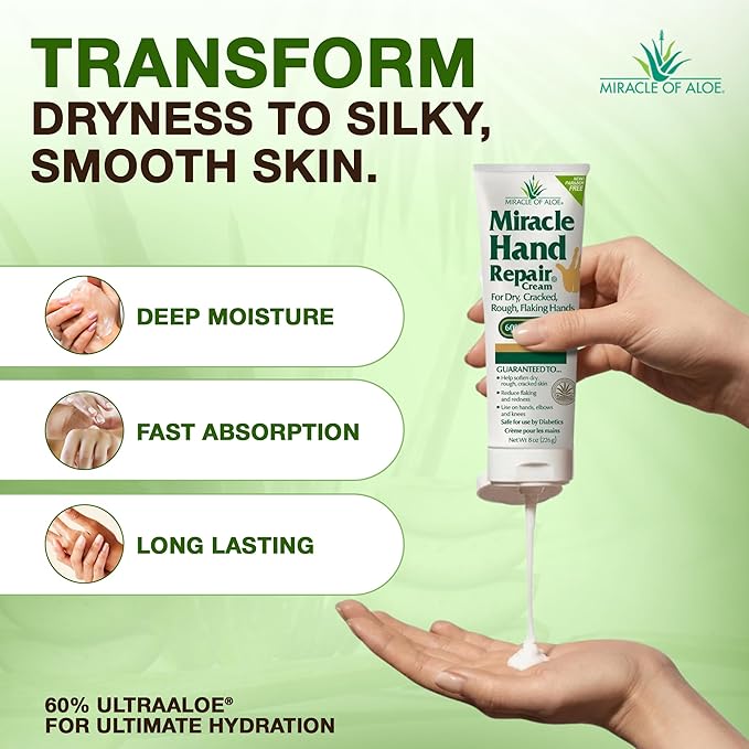 Miracle Hand Repair 8 oz & Miracle Foot Repair 1 oz tube