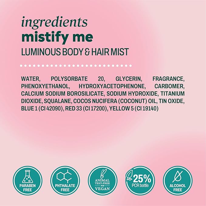 Onyx Professional Hydrating Shimmer Mist with Squalane & Coconut Oil, Coconut Bliss, 6.5 fl oz, 2pk - Shimmer Hair and Body Mist Creates a Radiant Glow with Lightweight Moisture