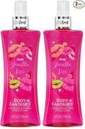 BODY FANTASIES SIGNATURE Fragrance Body Spray, Pink Vanilla Kiss Fantasy, 8 Fluid Ounce (BF44) (Pack of 2)