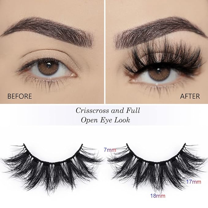 APCYUST Lash Wholesale Wispy False Eyelashes 3D Mink Eyelash 10 Pairs 5 Styles Fluffy Fake Lashes Bulk with Individual Case
