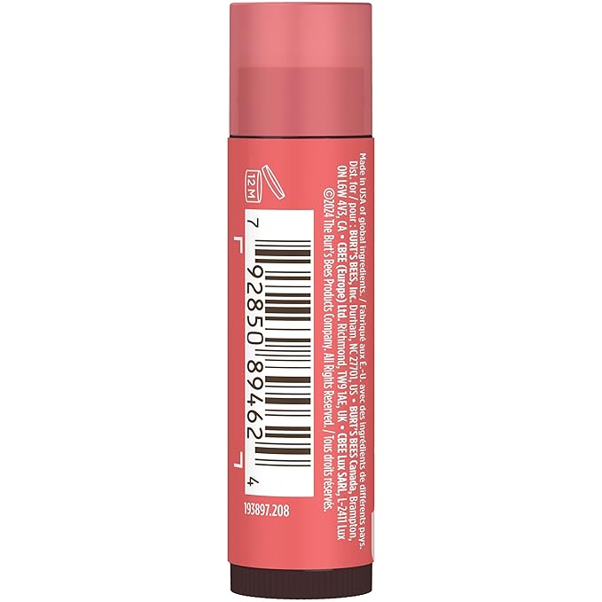 Burt's Bees Lip Tint Balm, Mothers Day Gifts, with Long Lasting 2 in 1 Duo Tinted Balm Formula, Color Infused with Deeply Hydrating Shea Butter for a Natural Buildable Finish, Soft Hibiscus (2-Pack)