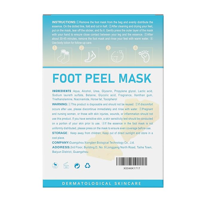 Foot Mask 3 Pairs: Dermatologically Dry Dead Skin for Baby Soft Feet Foot Mask for Dry Cracked Feet Athletes Foot Treatment