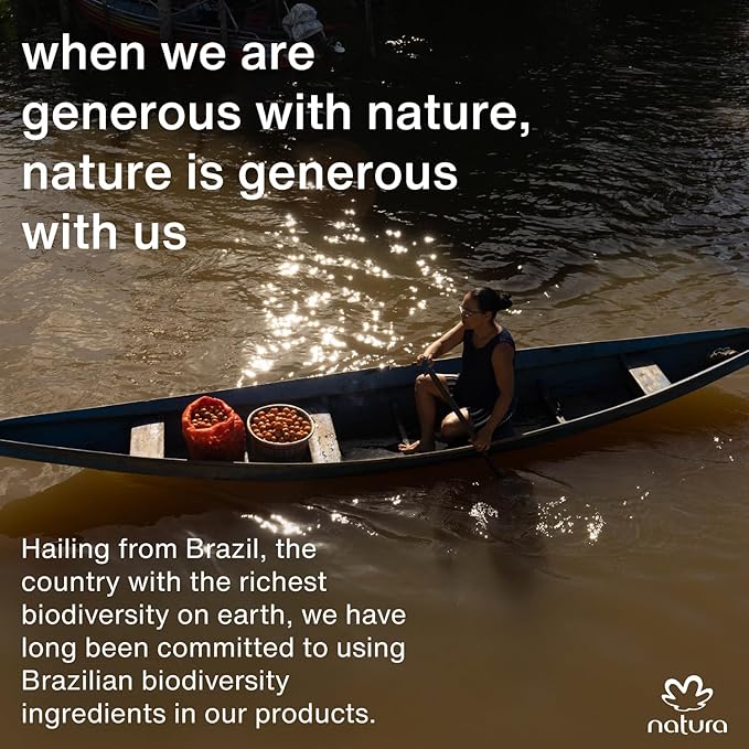 natura - Brazil Nut Hand Cream - Anti-Dryness Castanha Hand Balm - 24-Hour Deep Hydration Skin Moisturizer - Vegan Skin Care - Brazilian Beauty Secrets - Self Care & Body Care - 2.6oz (75g)